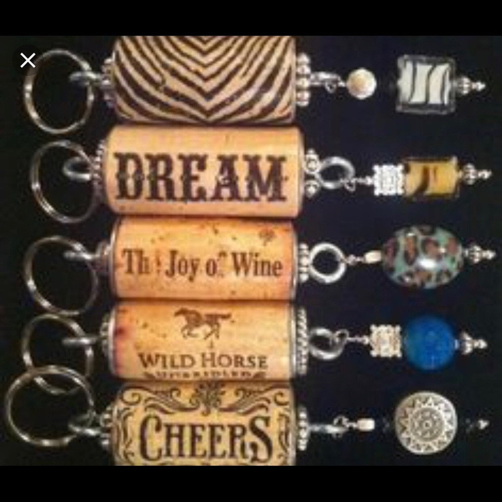 Wine Cork Keychains